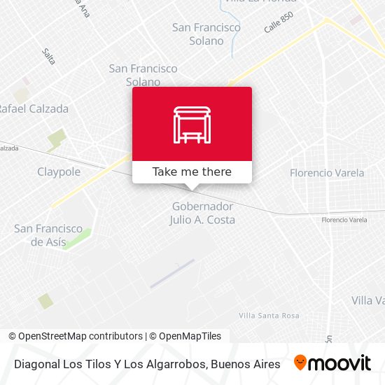 Mapa de Diagonal Los Tilos Y Los Algarrobos