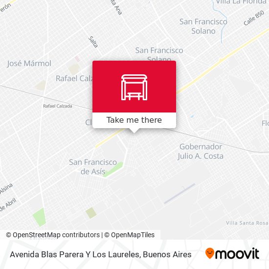 Avenida Blas Parera Y Los Laureles map