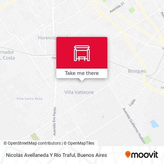 Nicolás Avellaneda Y Río Traful map
