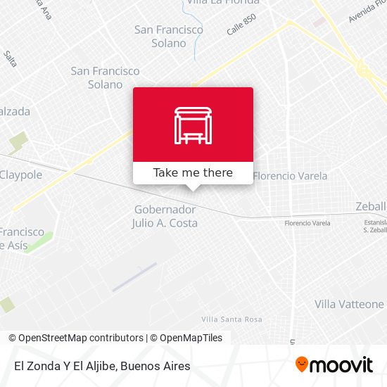 El Zonda Y El Aljibe map
