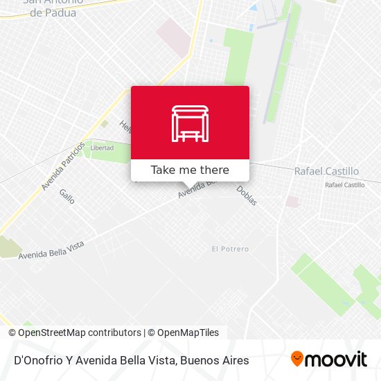 Mapa de D'Onofrio Y Avenida Bella Vista