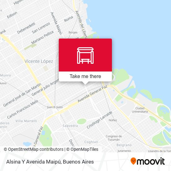 Mapa de Alsina Y Avenida Maipú