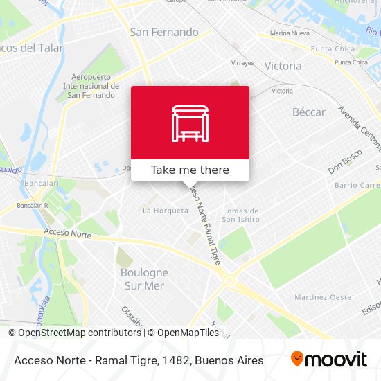 Acceso Norte - Ramal Tigre, 1482 map
