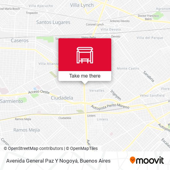 Avenida General Paz Y Nogoyá map