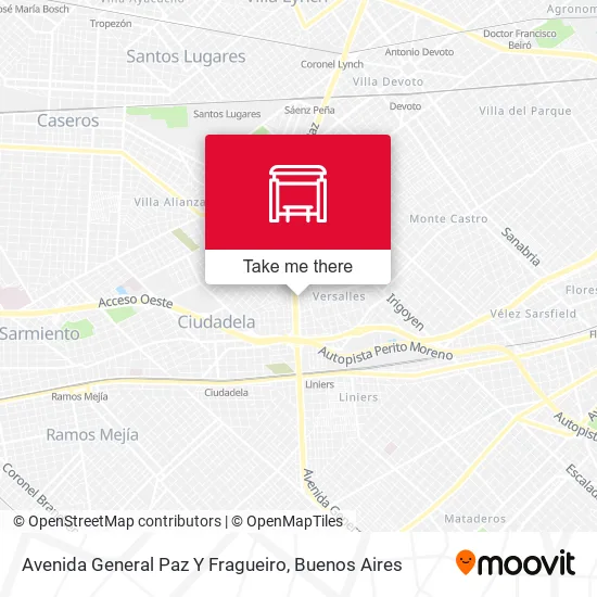 Avenida General Paz Y Fragueiro map
