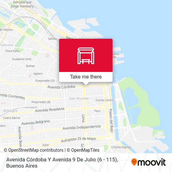 Mapa de Avenida Córdoba Y Avenida 9 De Julio (6 - 115)