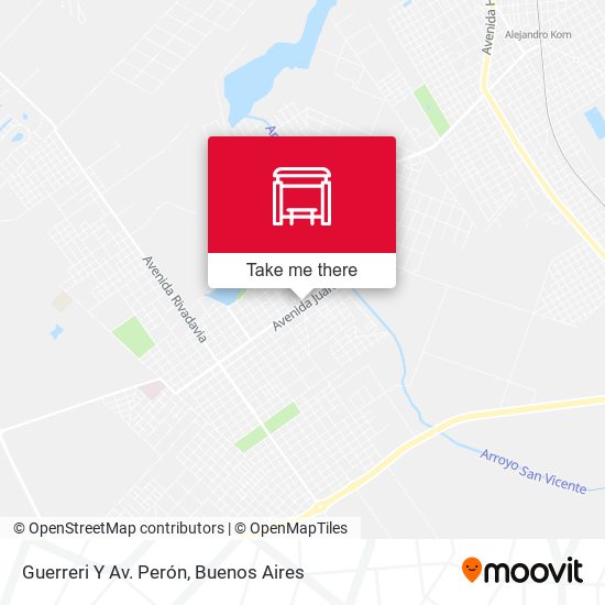 Mapa de Guerreri Y Av. Perón