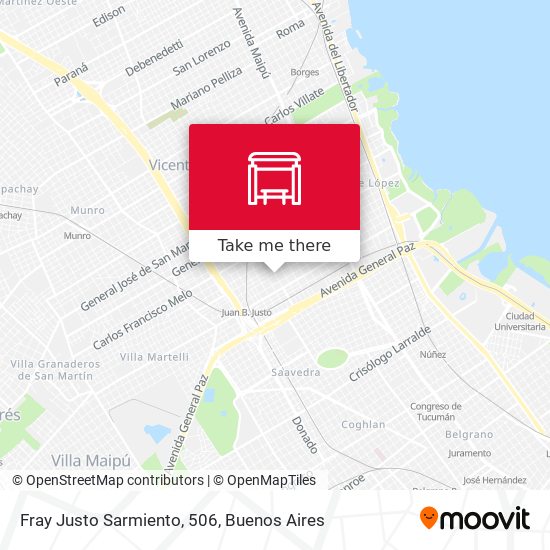 Fray Justo Sarmiento, 506 map