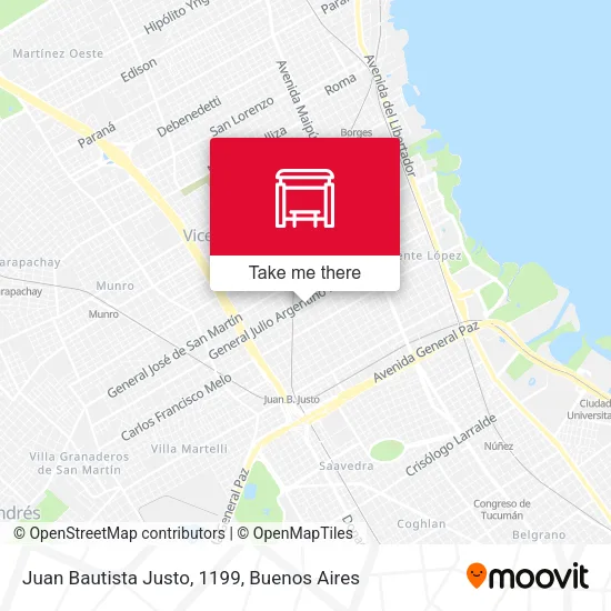Juan Bautista Justo, 1199 map