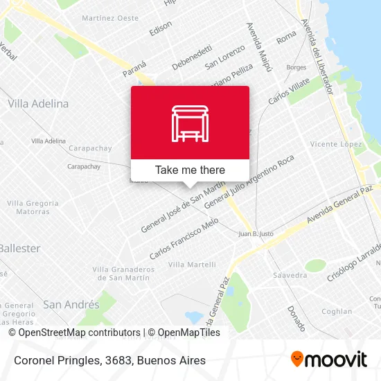 Coronel Pringles, 3683 map