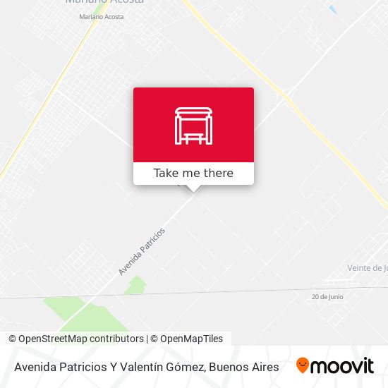 Mapa de Avenida Patricios Y Valentín Gómez