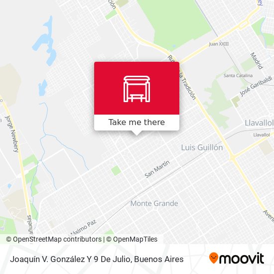 Joaquín V. González Y 9 De Julio map