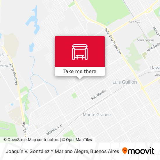 Mapa de Joaquín V. González Y Mariano Alegre