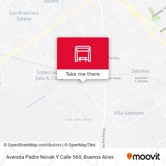 Mapa de Avenida Padre Novak Y Calle 560