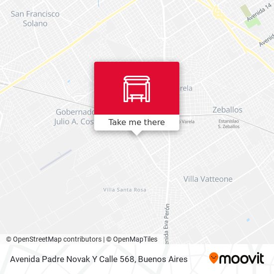 Mapa de Avenida Padre Novak Y Calle 568
