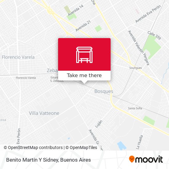 Benito Martín Y Sidney map