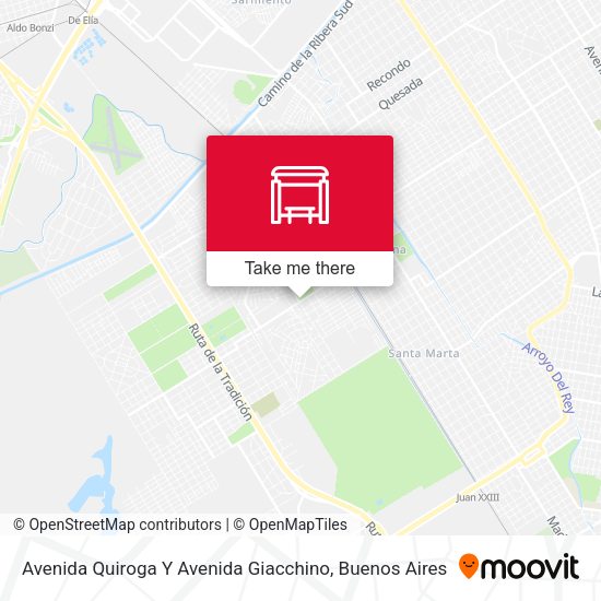Mapa de Avenida Quiroga Y Avenida Giacchino