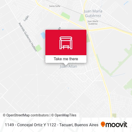 1149 - Concejal Ortiz Y 1122 - Tacuarí map