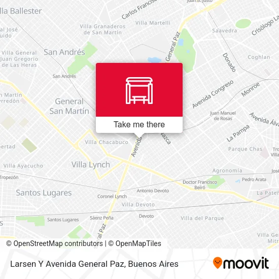 Larsen Y Avenida General Paz map