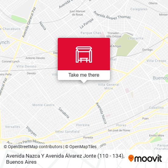Avenida Nazca Y Avenida Álvarez Jonte (110 - 134) map