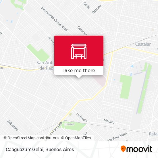 Mapa de Caaguazú Y Gelpi