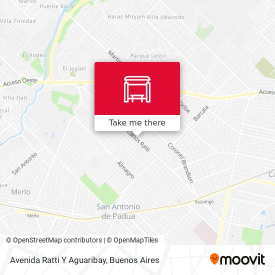 Mapa de Avenida Ratti Y Aguaribay