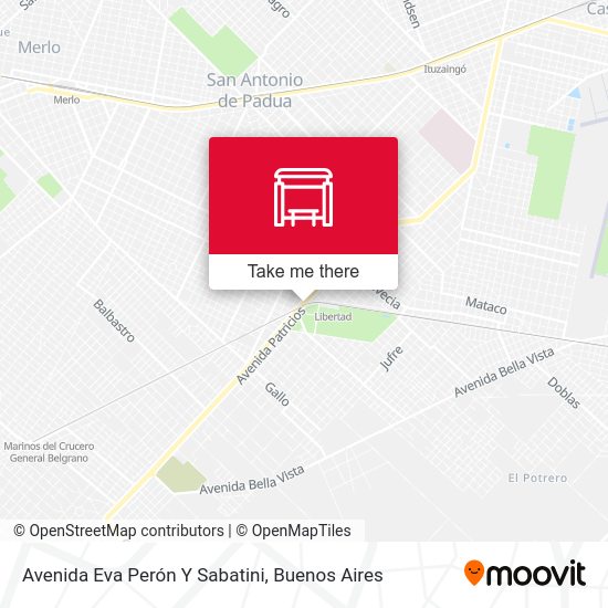 Avenida Eva Perón Y Sabatini map