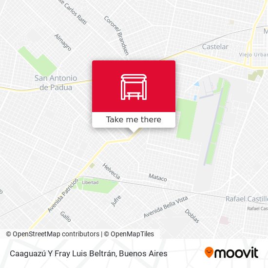 Caaguazú Y Fray Luis Beltrán map
