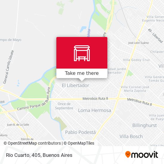 Río Cuarto, 405 map