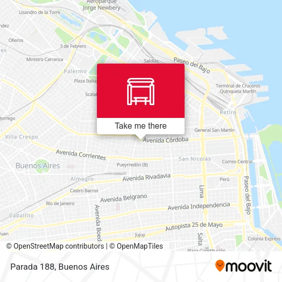 Parada 188 map