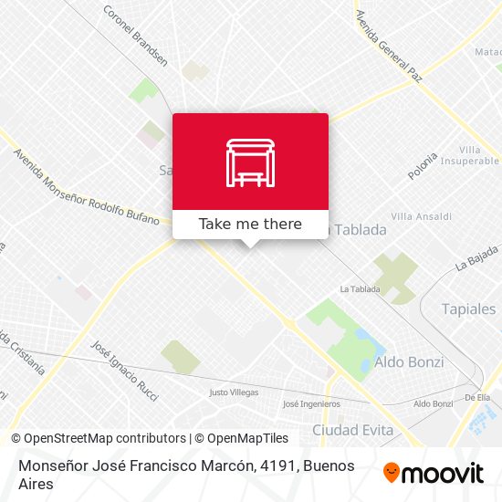 Mapa de Monseñor José Francisco Marcón, 4191