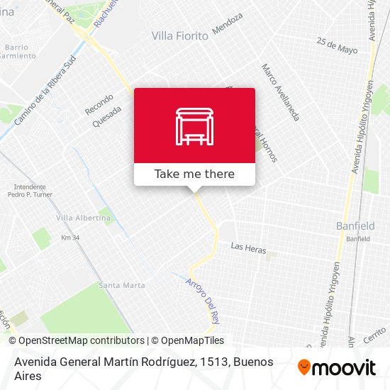 Avenida General Martín Rodríguez, 1513 map