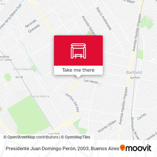 Presidente Juan Domingo Perón, 2003 map