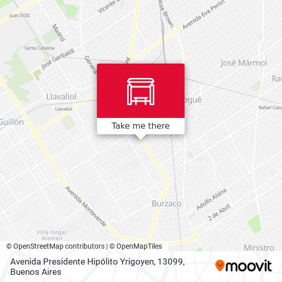 Avenida Presidente Hipólito Yrigoyen, 13099 map