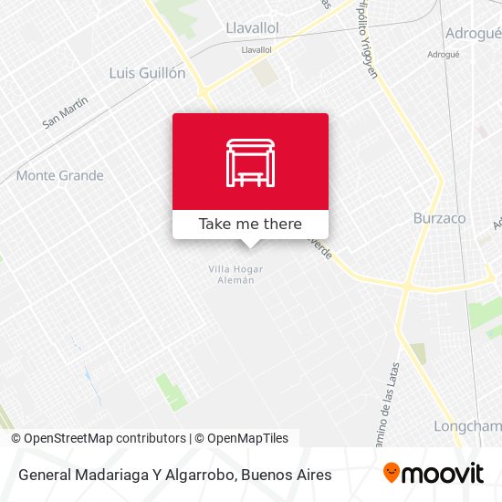 General Madariaga Y Algarrobo map