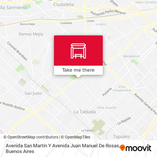 Avenida San Martín Y Avenida Juan Manuel De Rosas map