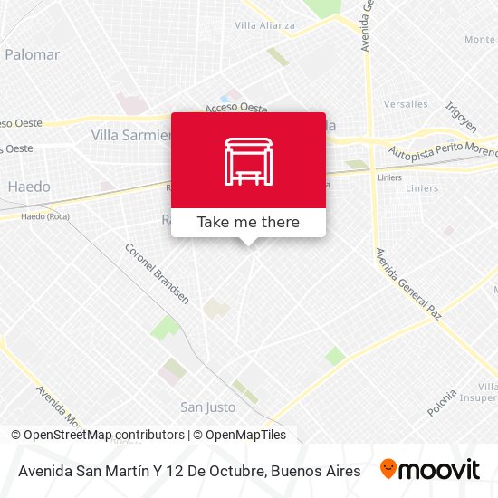 Avenida San Martín Y 12 De Octubre map