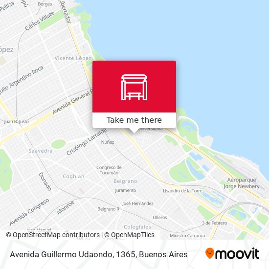 Mapa de Avenida Guillermo Udaondo, 1365