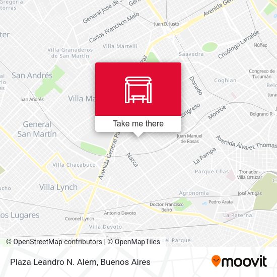 Plaza Leandro N. Alem map