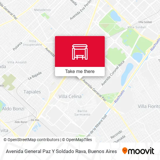 Avenida General Paz Y Soldado Rava map