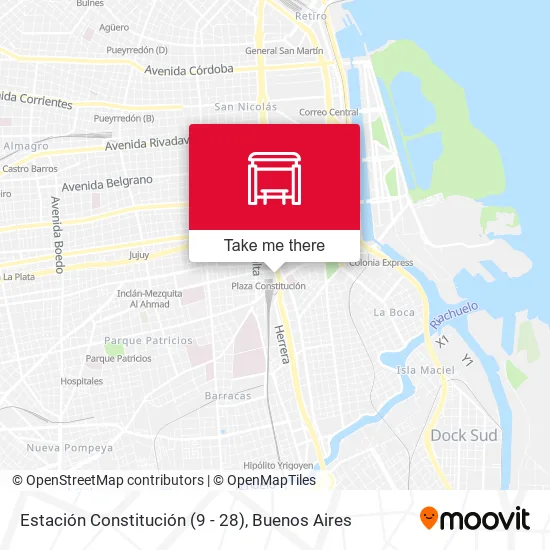 Mapa de Estación Constitución (9 - 28)
