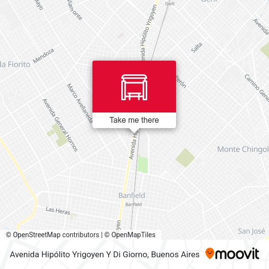 Avenida Hipólito Yrigoyen Y Di Giorno map