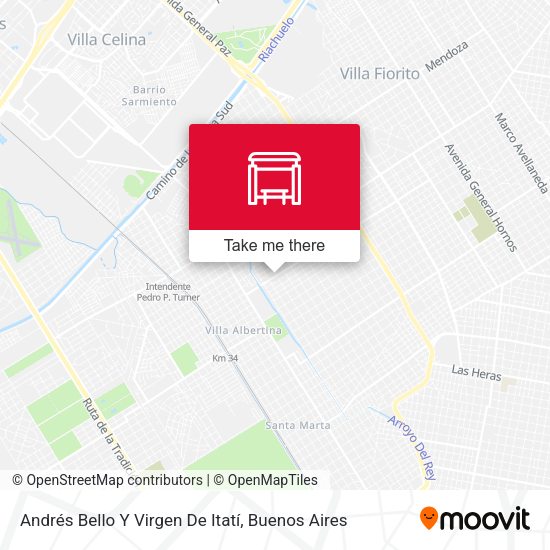 Mapa de Andrés Bello Y Virgen De Itatí