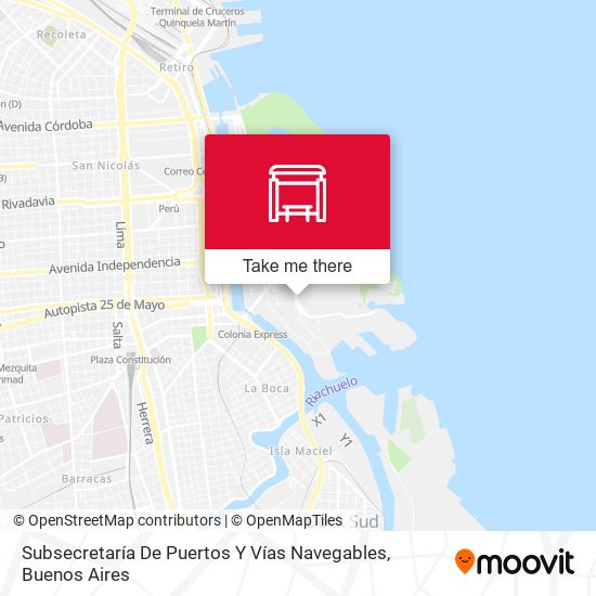 Subsecretaría De Puertos Y Vías Navegables map