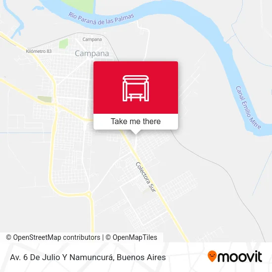 Av. 6 De Julio Y Namuncurá map