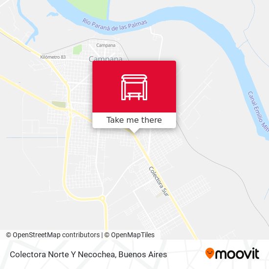 Mapa de Colectora Norte Y Necochea