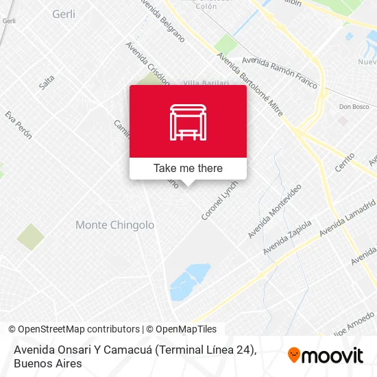 Avenida Onsari Y Camacuá (Terminal Línea 24) map