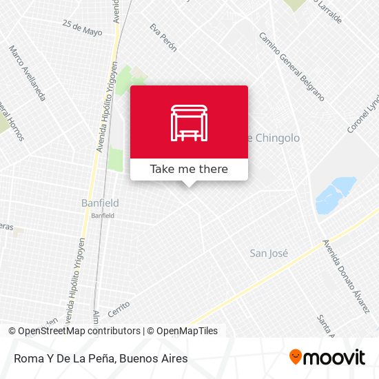 Roma Y De La Peña map