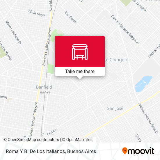 Roma Y B. De Los Italianos map