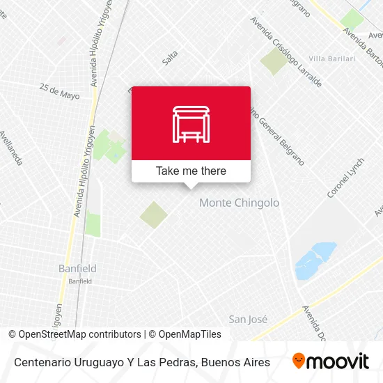Centenario Uruguayo Y Las Pedras map